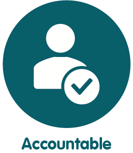 Accountable icon and text